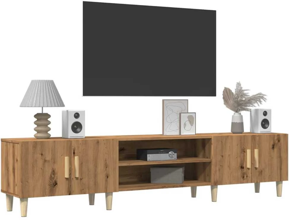 TV staliukas Televizoriaus spintelė, artisano ąžuolo, 180x31,5x40cm, mediena