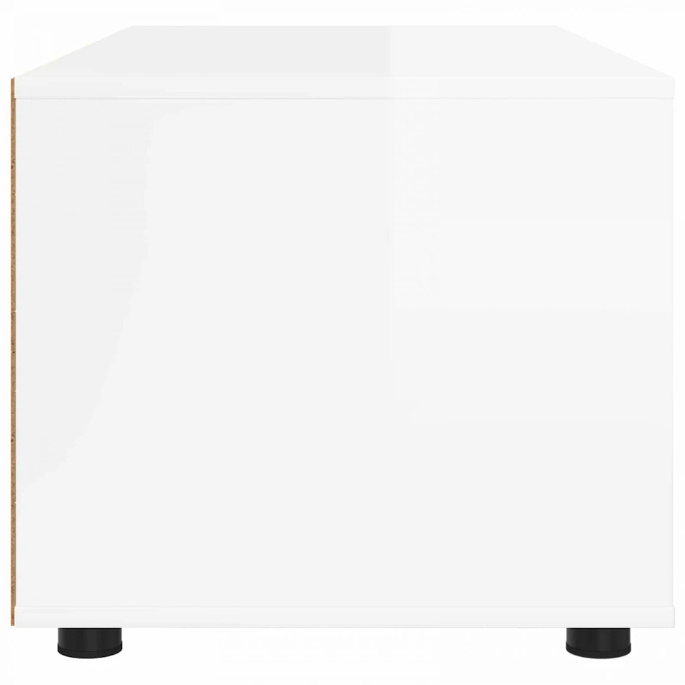 TV staliukas Televizoriaus spintelė 100 x 48 x 43 cm Aukštai blizganti balta