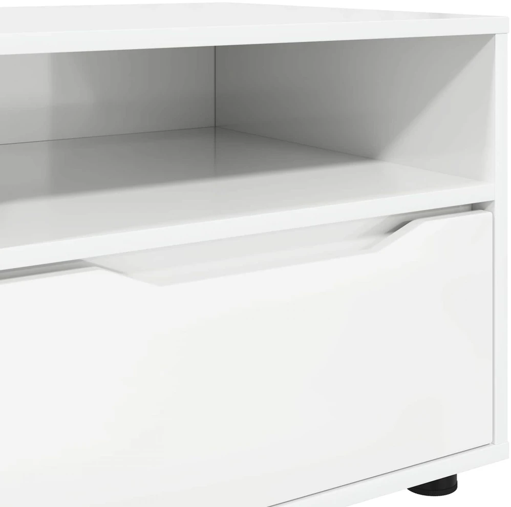 TV staliukas Televizoriaus spintelė 100 x 48 x 43 cm Aukštai blizganti balta