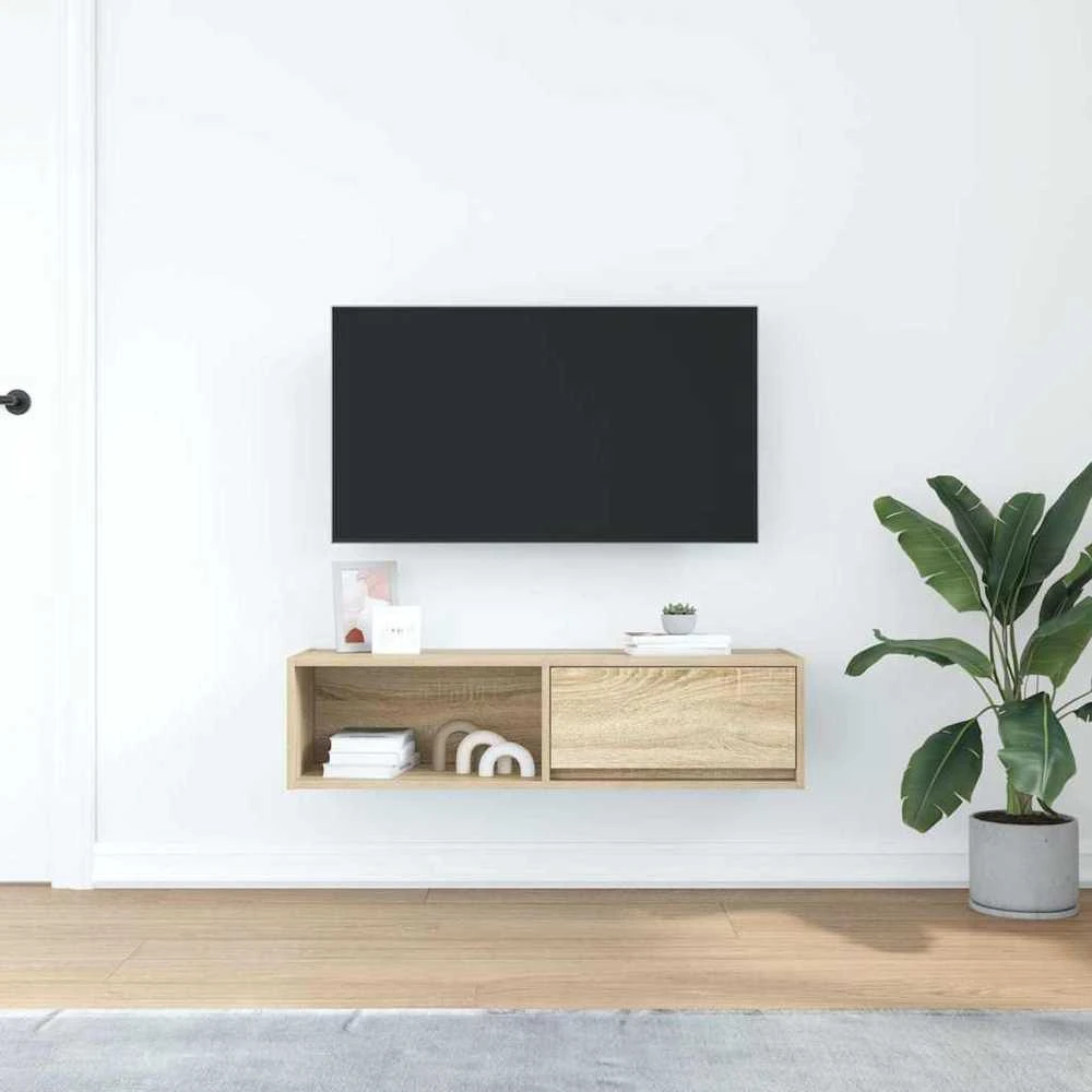 TV staliukas Televizoriaus spintelė, ąžuolo, 100x31x25,5cm, apdirbta mediena
