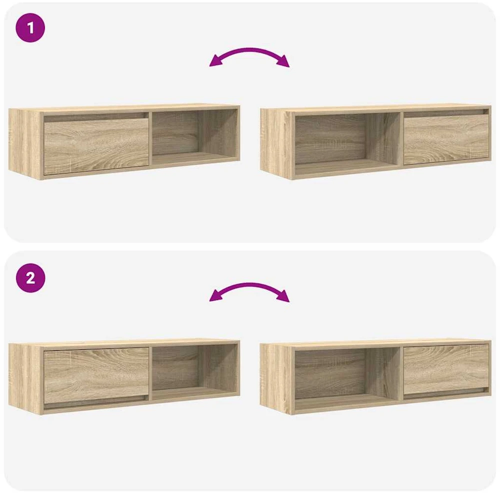 TV staliukas Televizoriaus spintelė, ąžuolo, 100x31x25,5cm, apdirbta mediena