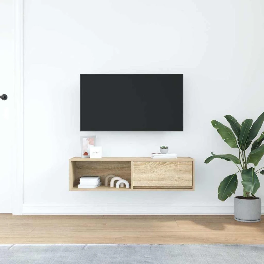 TV staliukas Televizoriaus spintelė, ąžuolo, 100x31x25,5cm, apdirbta mediena