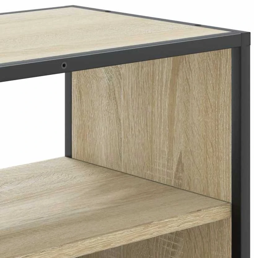 TV staliukas Televizoriaus spintelė, ąžuolo, 100x31x39,5cm, mediena/metalas