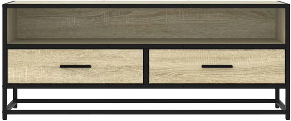 TV staliukas Televizoriaus spintelė, ąžuolo, 100x34,5x40cm, mediena/metalas