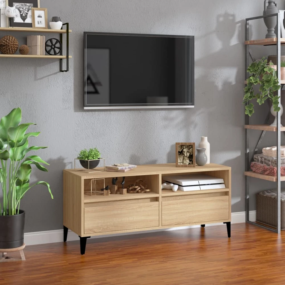 TV staliukas Televizoriaus spintelė, ąžuolo, 100x34,5x44,5cm, mediena