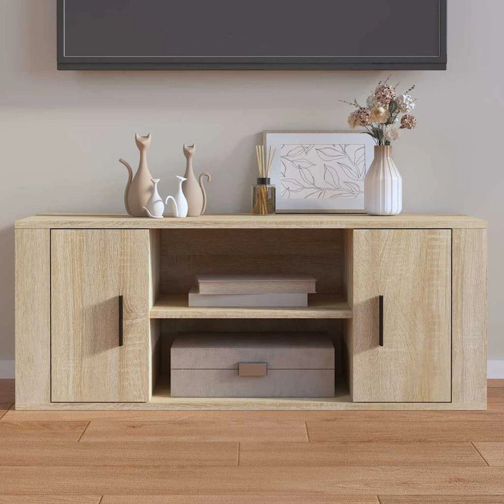 TV staliukas Televizoriaus spintelė, ąžuolo, 100x35x40cm, apdirbta mediena