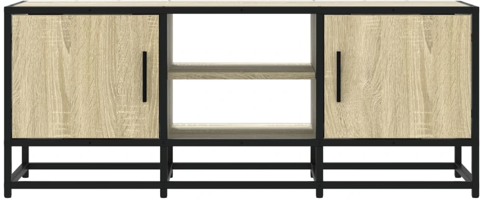 TV staliukas Televizoriaus spintelė, ąžuolo, 100x35x41cm, mediena ir metalas