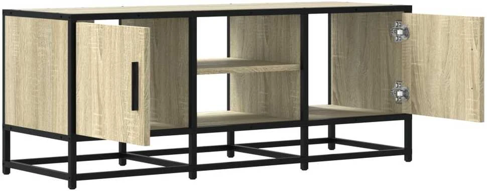TV staliukas Televizoriaus spintelė, ąžuolo, 100x35x41cm, mediena ir metalas