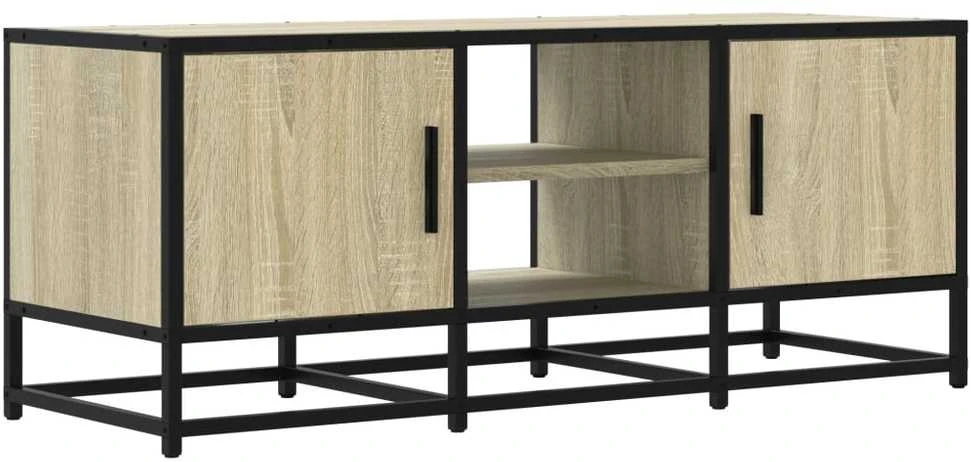 TV staliukas Televizoriaus spintelė, ąžuolo, 100x35x41cm, mediena ir metalas