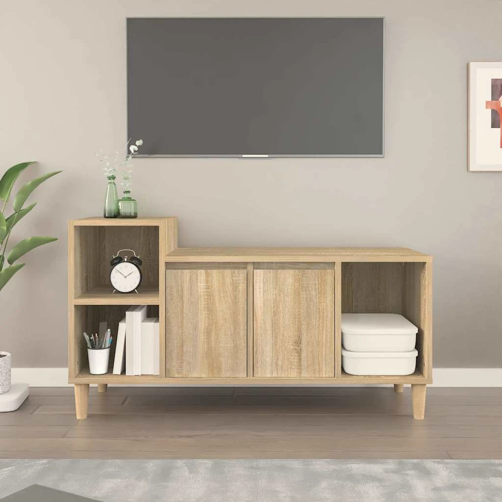 TV staliukas Televizoriaus spintelė, ąžuolo, 100x35x55cm, apdirbta mediena