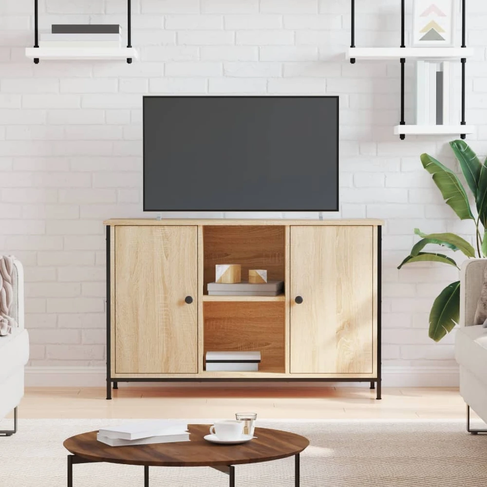 TV staliukas Televizoriaus spintelė, ąžuolo, 100x35x65cm, apdirbta mediena