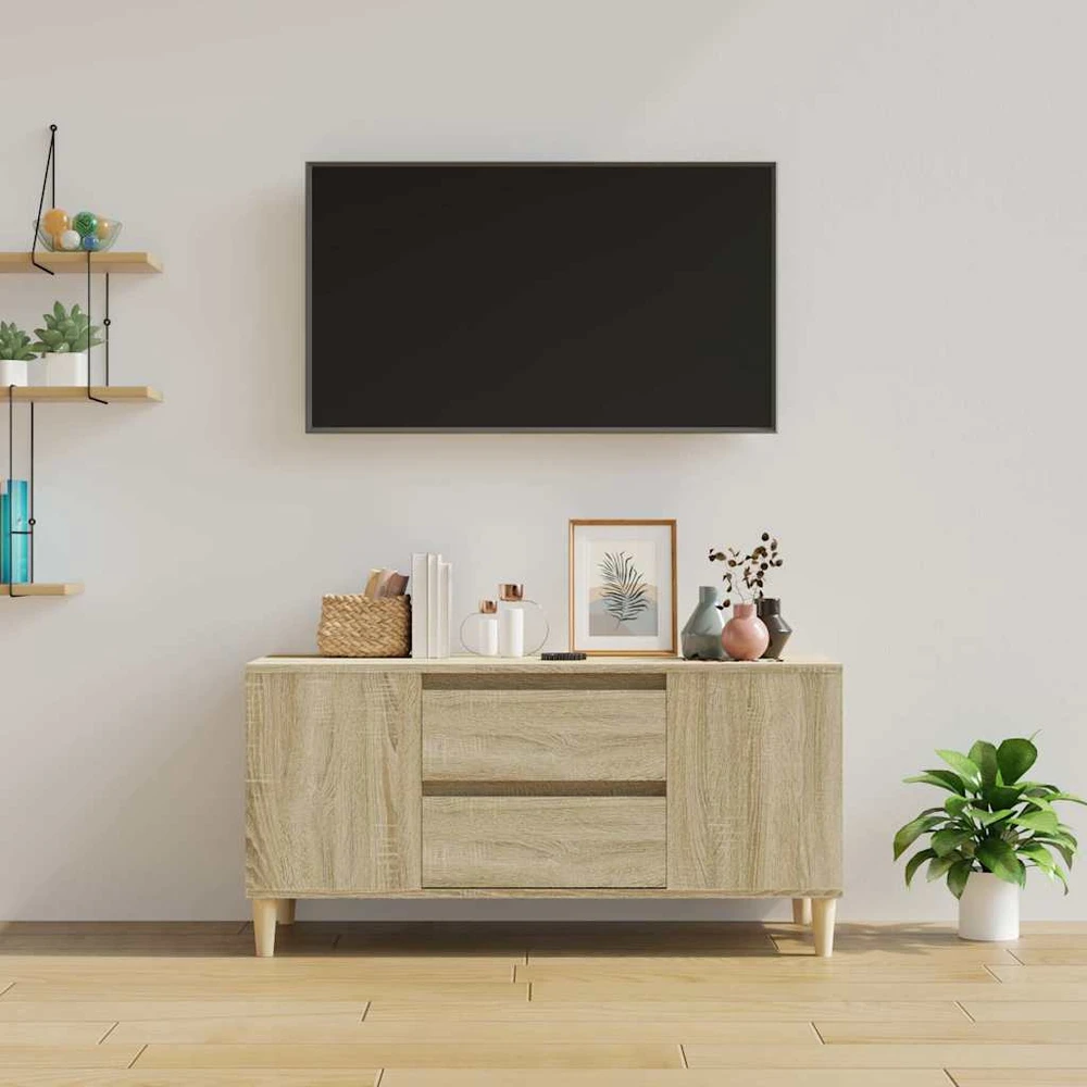 TV staliukas Televizoriaus spintelė, ąžuolo, 102x44,5x50cm, apdirbta mediena
