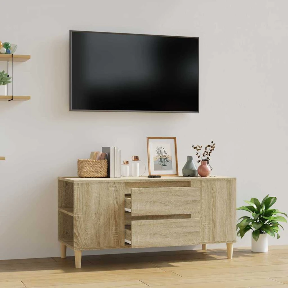 TV staliukas Televizoriaus spintelė, ąžuolo, 102x44,5x50cm, apdirbta mediena