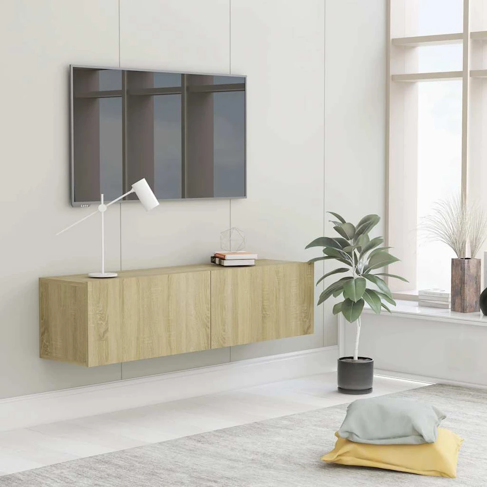 TV staliukas Televizoriaus spintelė, ąžuolo, 120x30x30cm, apdirbta mediena