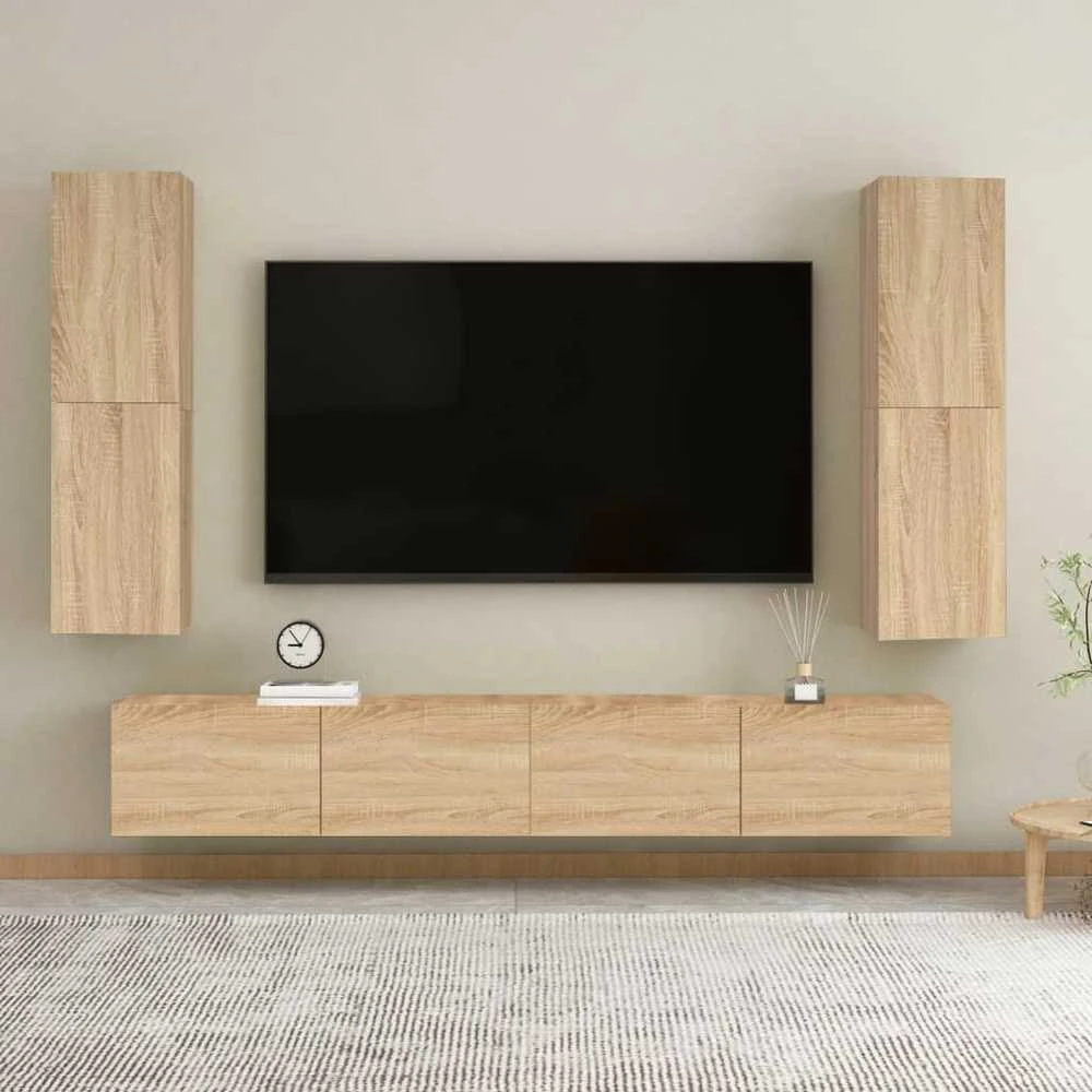 TV staliukas Televizoriaus spintelė, ąžuolo, 30,5x30x110cm, apdirbta mediena