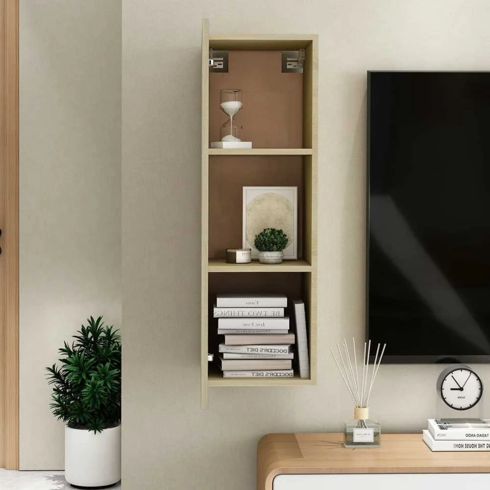 TV staliukas Televizoriaus spintelė, ąžuolo, 30,5x30x90cm, apdirbta mediena