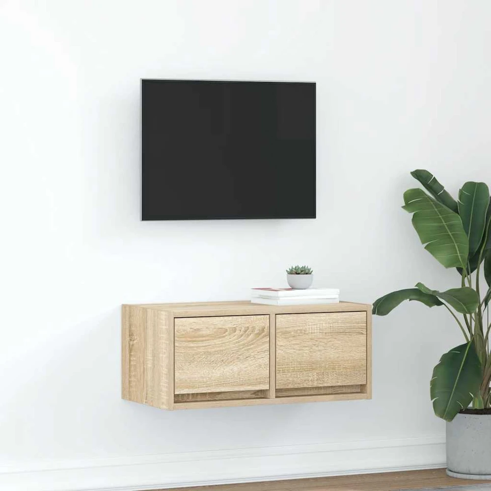 TV staliukas Televizoriaus spintelė, ąžuolo, 60x31x25,5 cm, apdirbta mediena