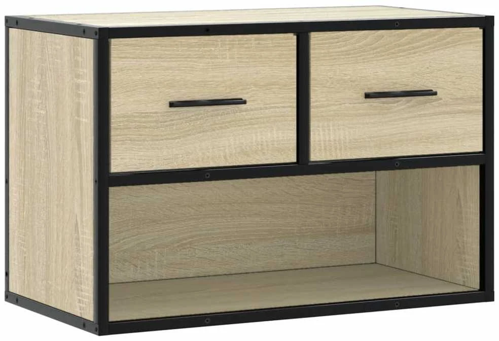 TV staliukas Televizoriaus spintelė, ąžuolo, 60x31x39,5cm, mediena/metalas