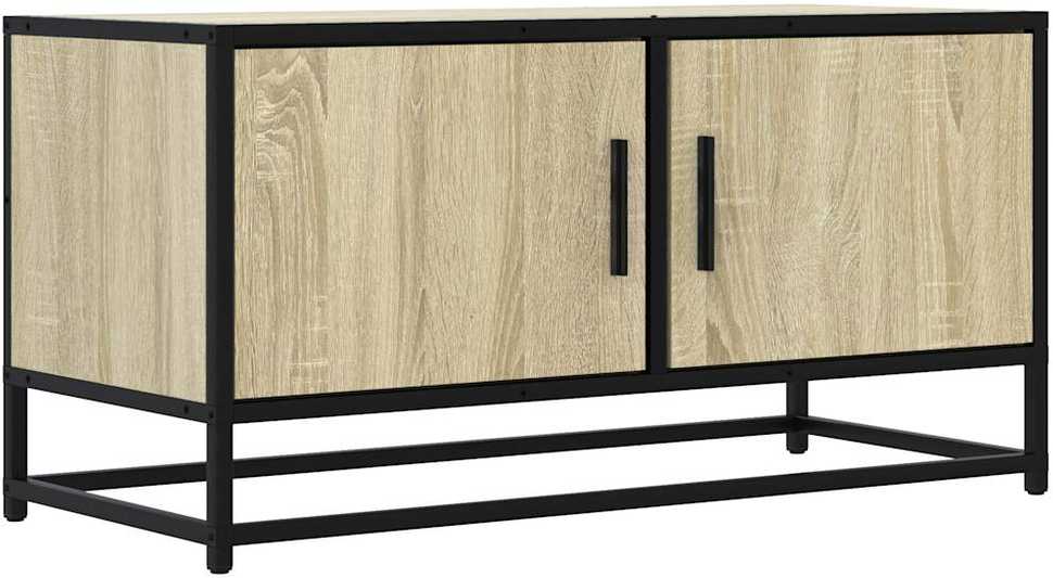 TV staliukas Televizoriaus spintelė, ąžuolo, 80x34,5x40cm, mediena/metalas