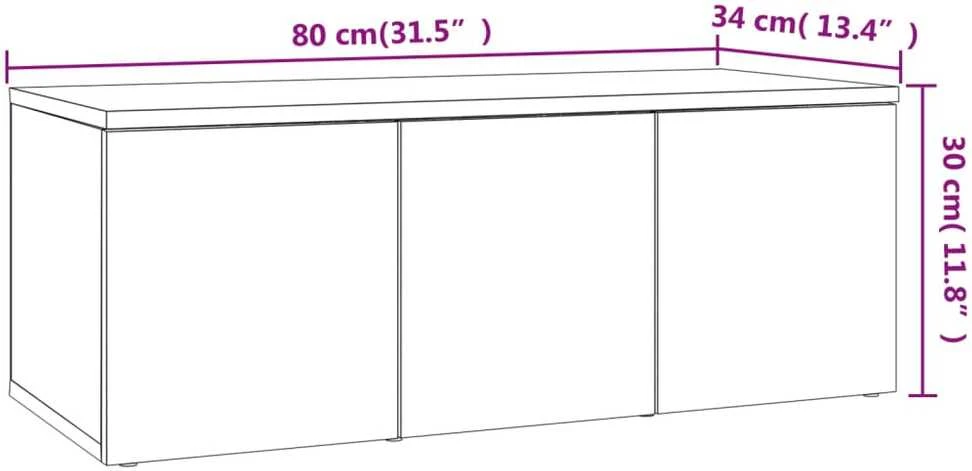 TV staliukas Televizoriaus spintelė, ąžuolo, 80x34x30cm, apdirbta mediena