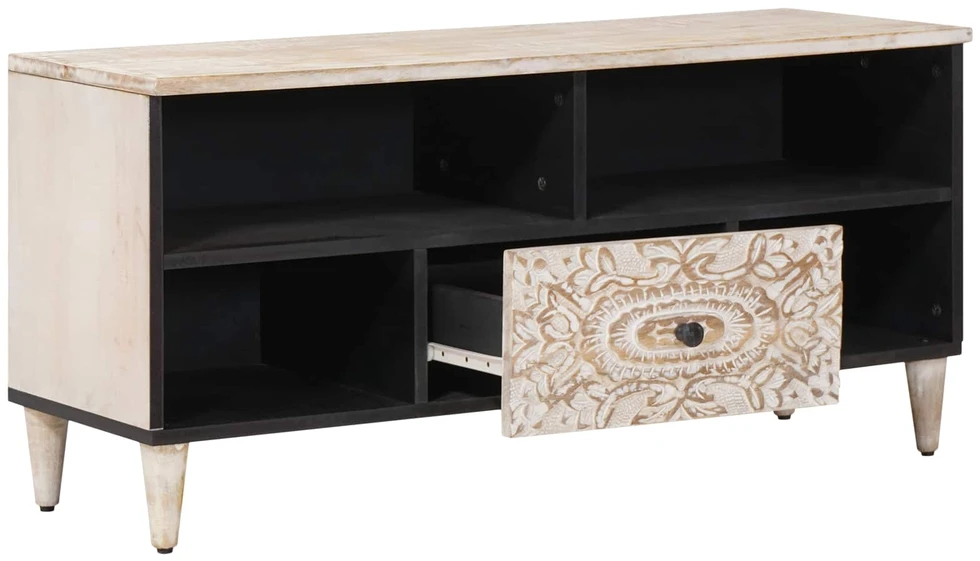 Televizoriaus spintelė Balta 100 x 33,5 x 46 cm