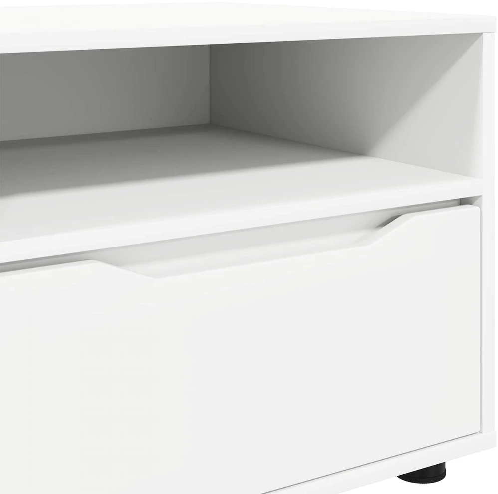 TV staliukas Televizoriaus spintelė 100 x 48 x 43 cm Balta Apdirbta mediena