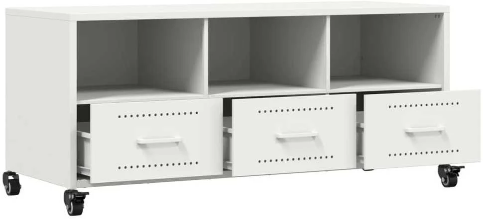 TV staliukas Televizoriaus spintelė, balta, 100,5x39x43,5cm, plienas
