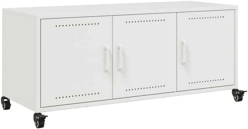TV staliukas Televizoriaus spintelė, balta, 100,5x39x43,5cm, plienas