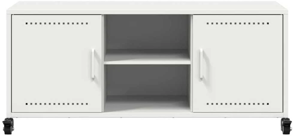 TV staliukas Televizoriaus spintelė, balta, 100,5x39x43,5cm, plienas