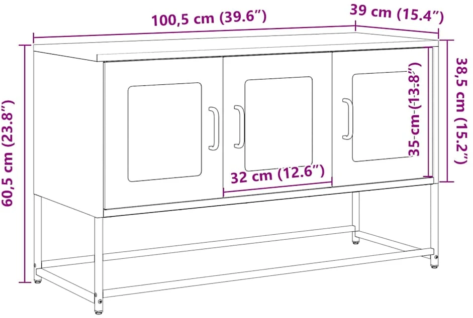 TV staliukas televizoriaus spintelė balta 100,5x39x60,5 cm