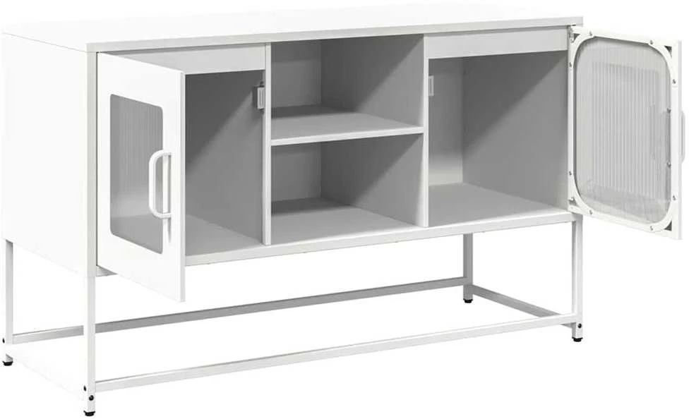 TV staliukas Televizoriaus spintelė, balta, 100,5x39x60,5cm, plienas