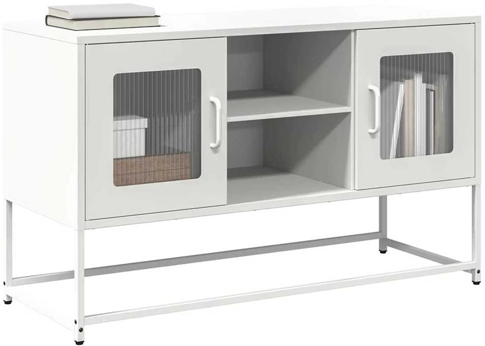TV staliukas Televizoriaus spintelė, balta, 100,5x39x60,5cm, plienas