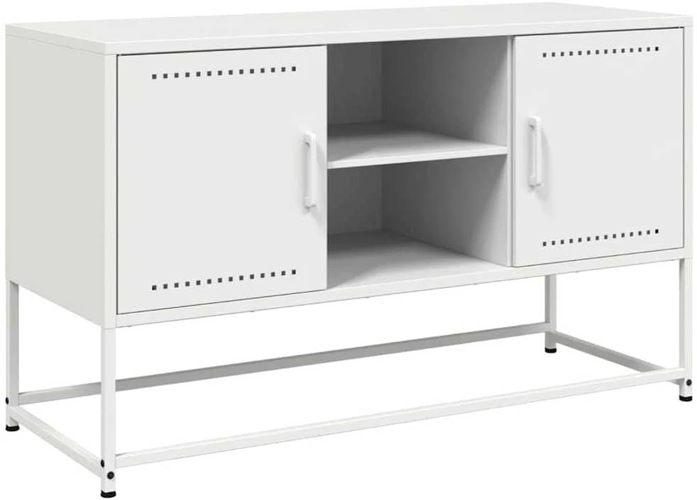 TV staliukas Televizoriaus spintelė, balta, 100,5x39x60,5cm, plienas