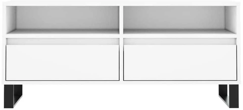 TV staliukas Televizoriaus spintelė, balta, 100x34,5x44,5cm, mediena