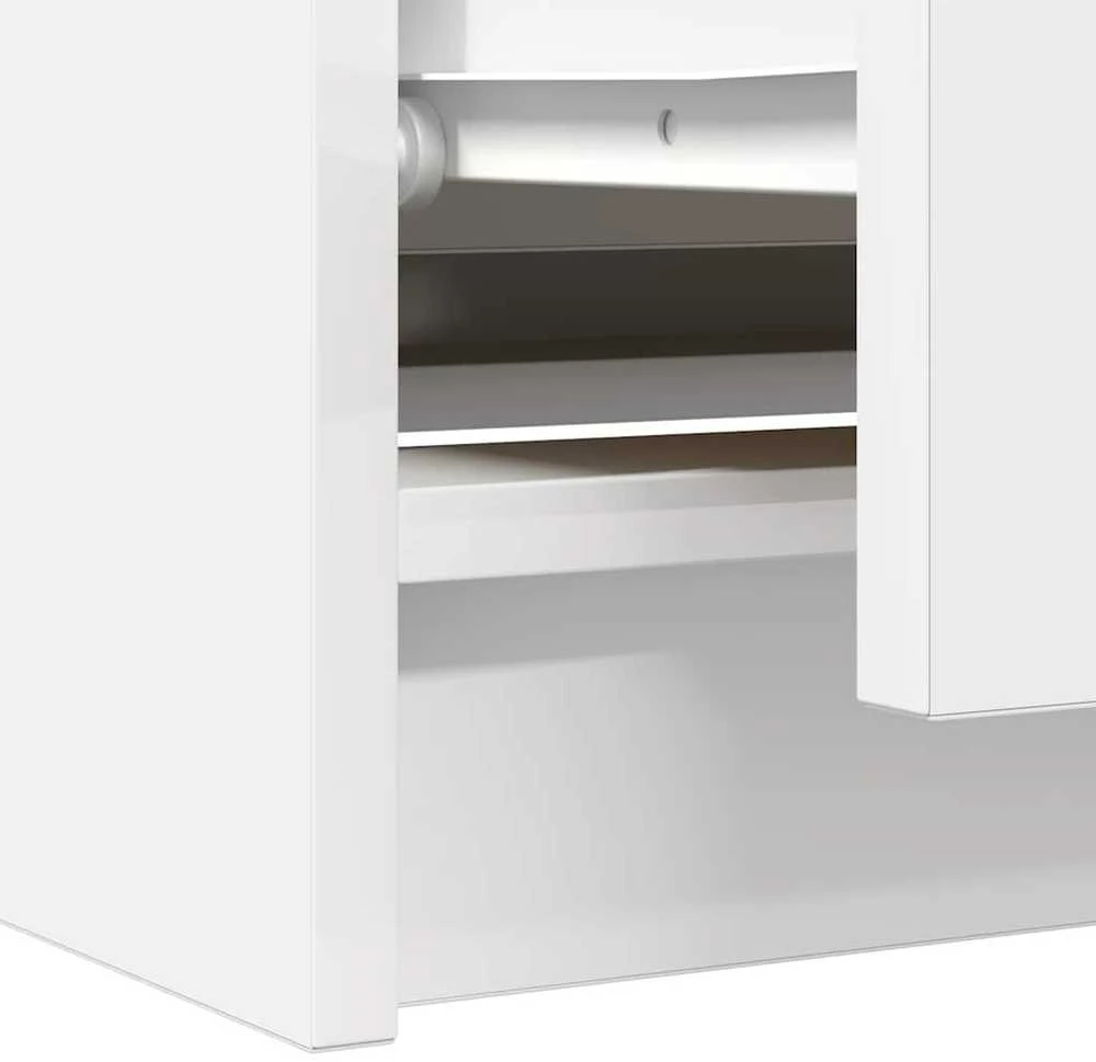 TV staliukas Televizoriaus spintelė, balta, 100x35x54 cm, apdirbta mediena