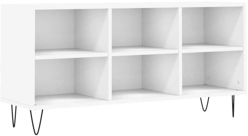TV staliukas Televizoriaus spintelė, balta, 103,5x30x50cm, apdirbta mediena