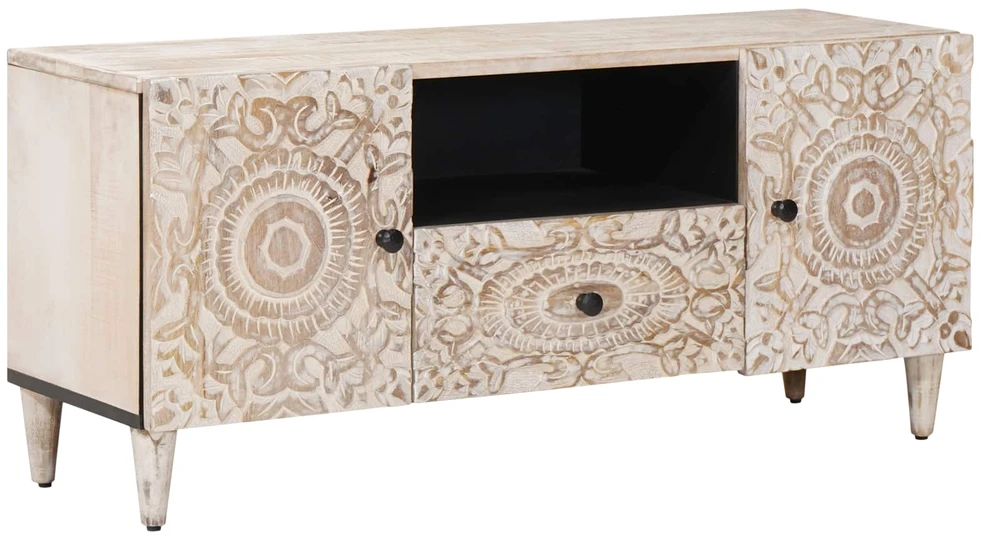 Televizoriaus spintelė Balta 105 x 33,5 x 46 cm