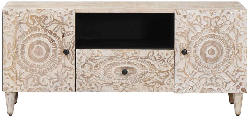 Televizoriaus spintelė Balta 105 x 33,5 x 46 cm