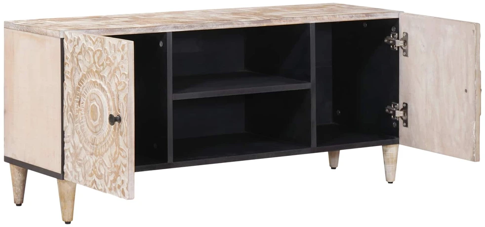 Televizoriaus spintelė Balta 105 x 33,5 x 46 cm