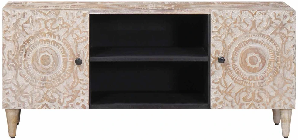 Televizoriaus spintelė Balta 105 x 33,5 x 46 cm