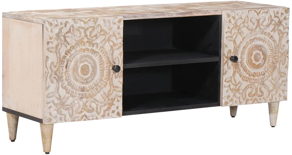 Televizoriaus spintelė Balta 105 x 33,5 x 46 cm