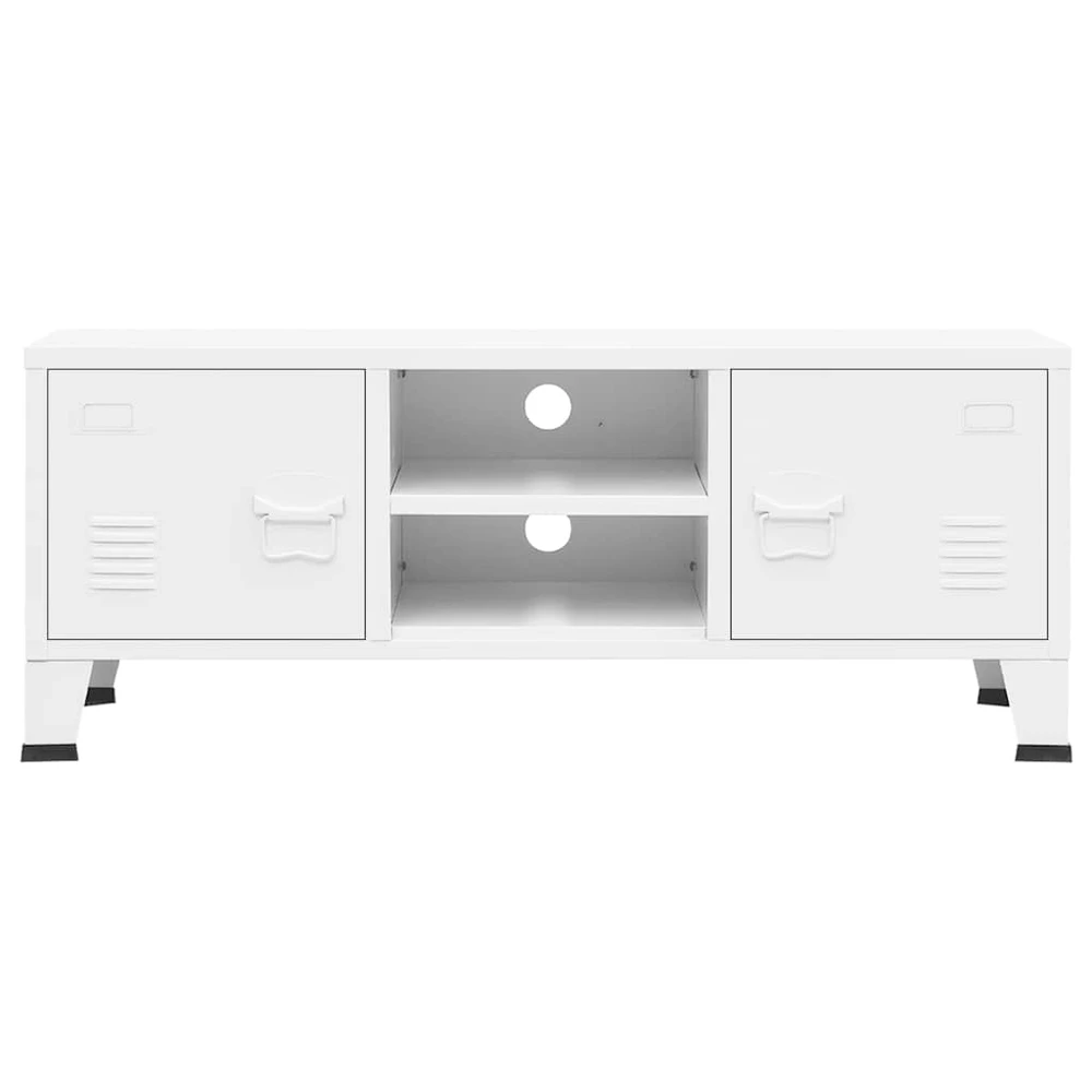 TV staliukas Televizoriaus spintelė, balta, 105x35x42cm, metalas