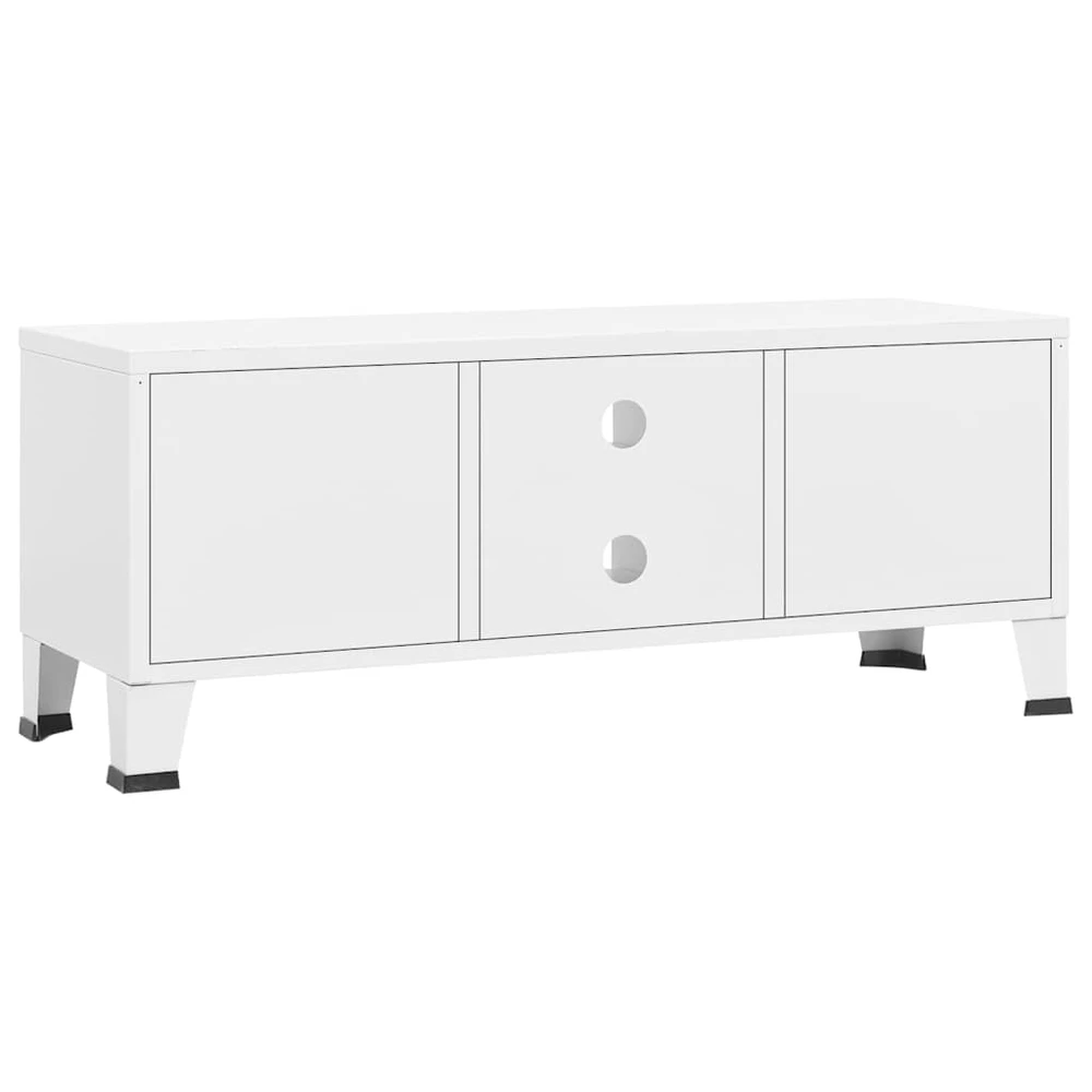 TV staliukas Televizoriaus spintelė, balta, 105x35x42cm, metalas