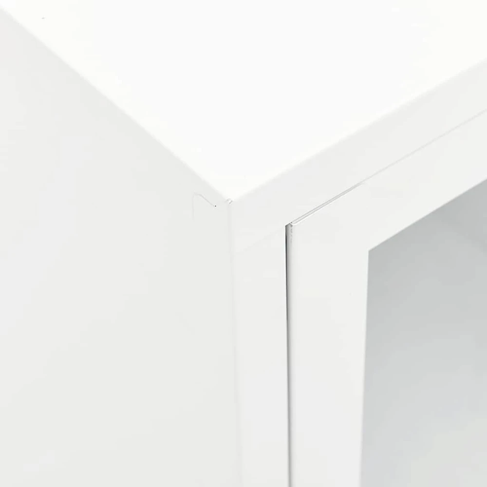 TV staliukas Televizoriaus spintelė, balta, 105x35x52cm, plienas ir stiklas