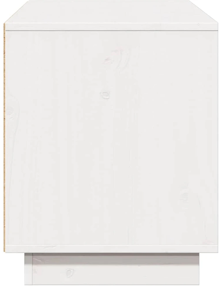 TV staliukas Televizoriaus spintelė, balta, 110,5x35x44cm, pušies masyvas