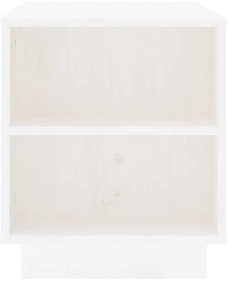 TV staliukas Televizoriaus spintelė, balta, 110x35x40,5cm, pušies masyvas