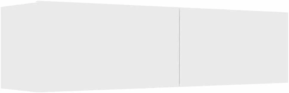 TV staliukas Televizoriaus spintelė, balta, 120x30x30cm, apdirbta mediena