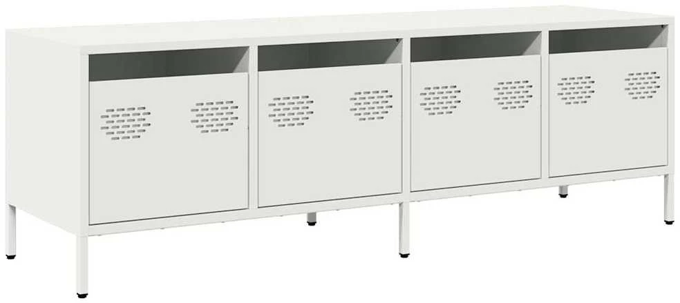 TV staliukas Televizoriaus spintelė, balta, 135x39x43,5cm, plienas