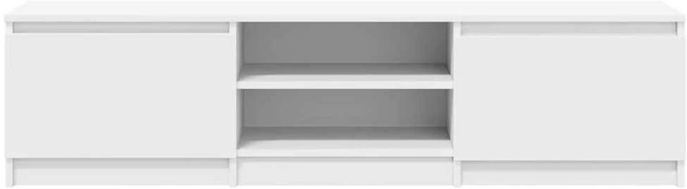 TV staliukas Televizoriaus spintelė, balta, 140x40x35,5cm, apdirbta mediena