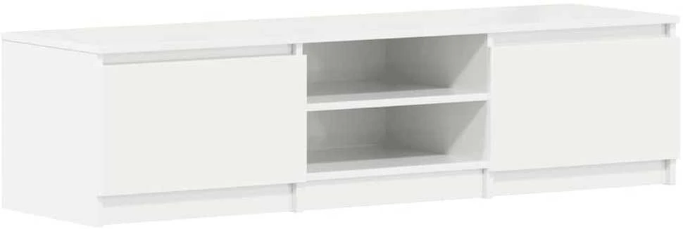 TV staliukas Televizoriaus spintelė, balta, 140x40x35,5cm, apdirbta mediena